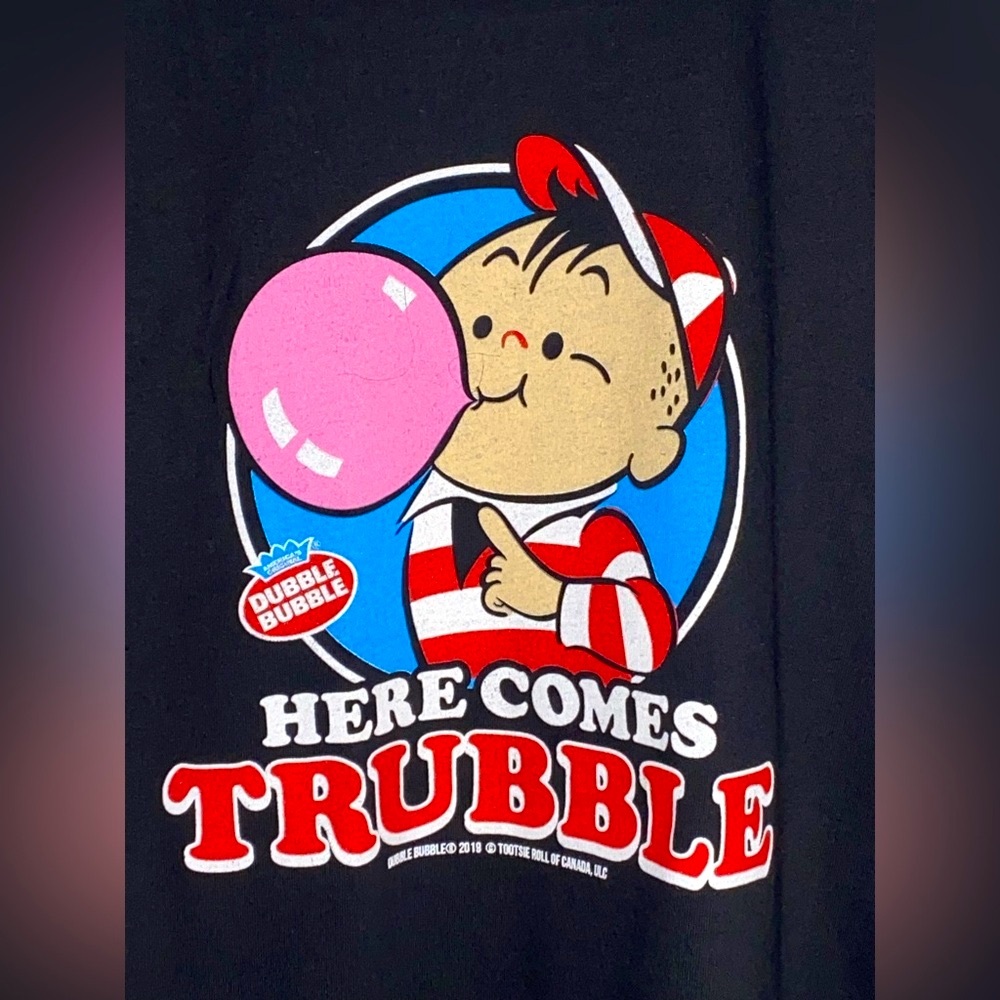 Brisco Black Men's T-Shirt - Bubblegum Design - Picture 3 of 4